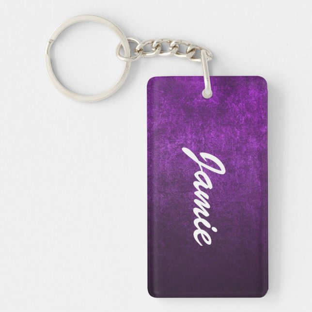 Abstract Purple Background Or Paper With Bright Key Ring (Front)