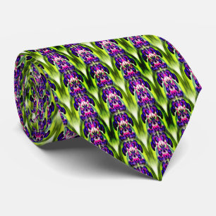 Abstract Purple Berries Design Tie