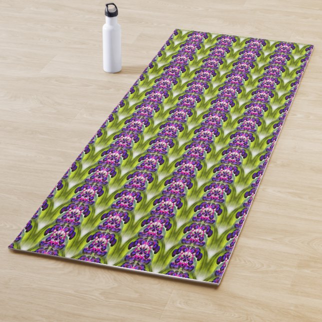 Abstract Purple Berries Design  Yoga Mat (In Situ)