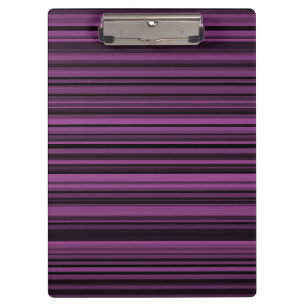 Abstract Purple Black Stripes Clipboard
