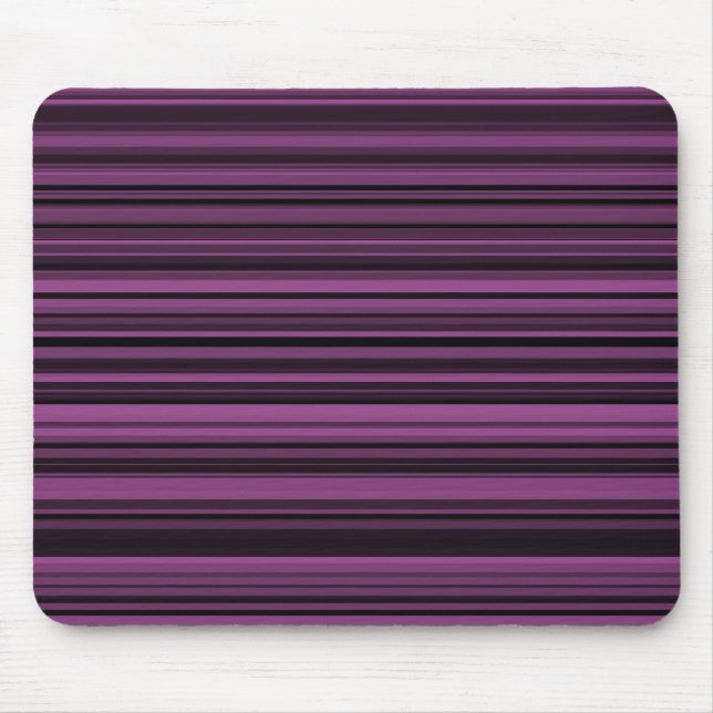 Abstract Purple Black Stripes Mouse Pad (Front)