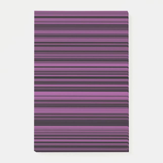 Abstract Purple Black Stripes Post-it Notes (Front)