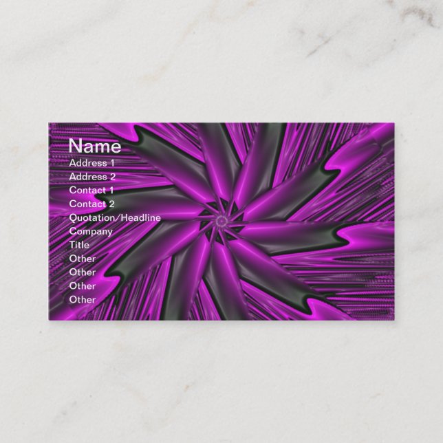 Abstract Purple Business Card (Front)