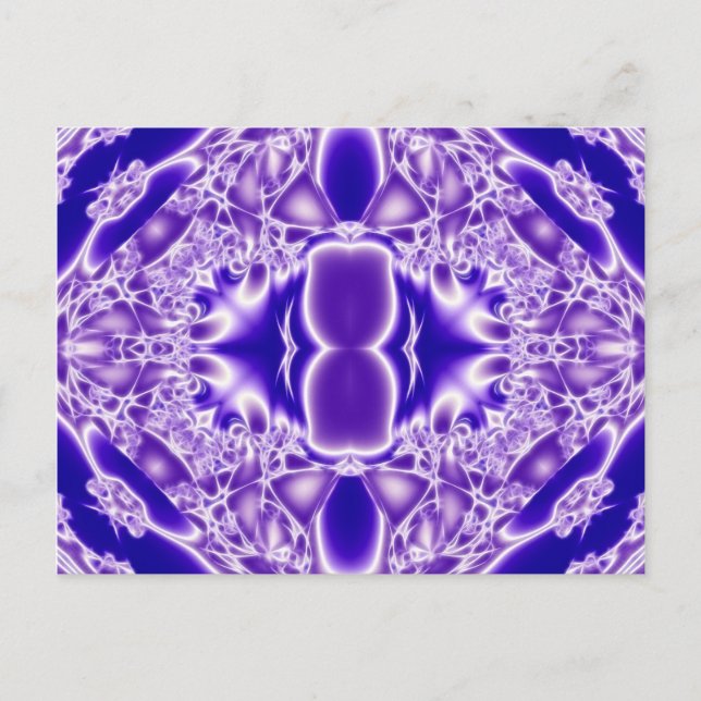 Abstract Purple Crystal Design Postcard (Front)