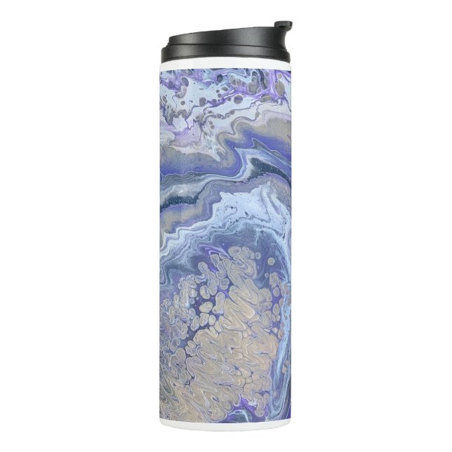 Abstract Purple & Gold Mineral Veins Thermal Tumbler (Rotated Left)