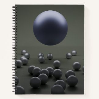 Abstract Purple Grey Spheres Spiral Notebook