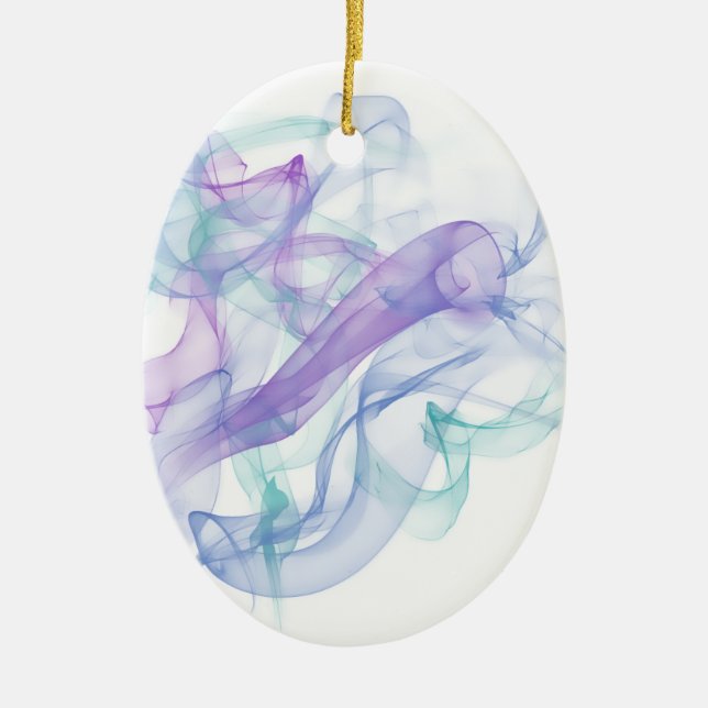 Abstract Purple Haze Ceramic Ornament (Front)