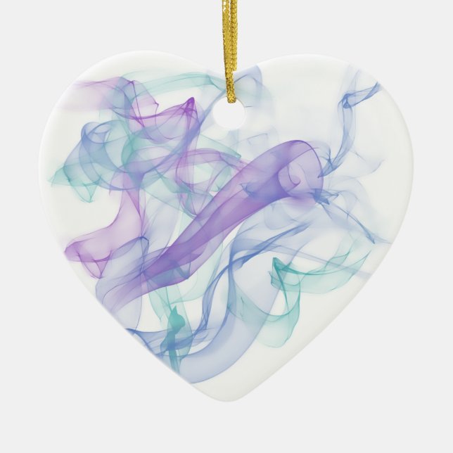 Abstract Purple Haze Ceramic Tree Decoration (Front)