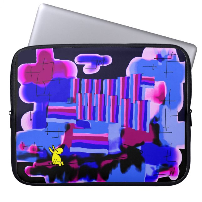 abstract purple haze laptop sleeve (Front)