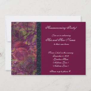 Abstract Purple Housewarming Invitation