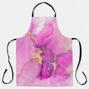 Abstract purple, lilac, pink, gold background, apron