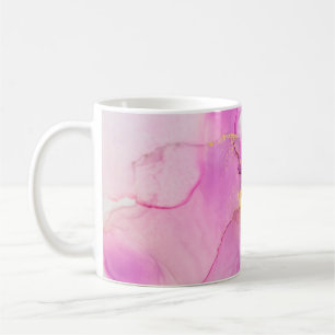 Abstract purple,  lilac,  pink,  gold background,  coffee mug