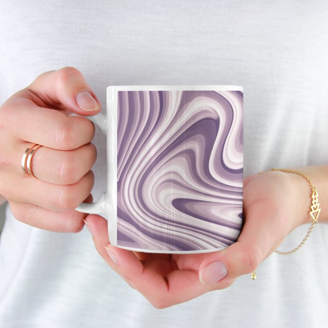 Abstract Purple Liquid Marble Coffee Mug (Creator Uploaded)