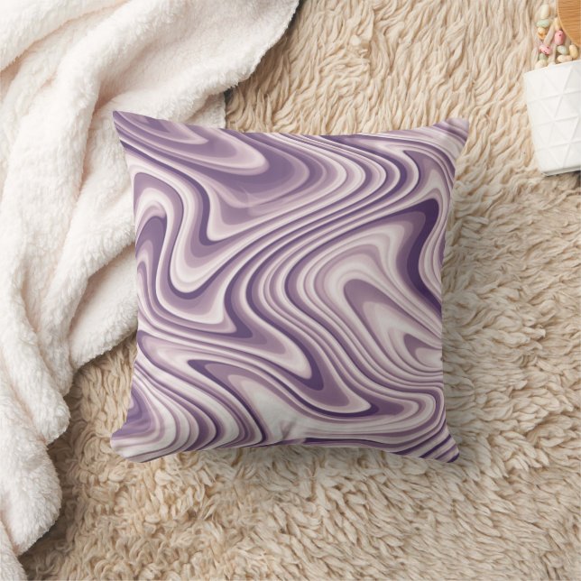 Abstract Purple Liquid Marble Cushion (Blanket)