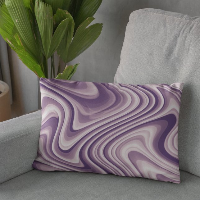 Abstract Purple Liquid Marble Decorative Cushion (Creator Uploaded)