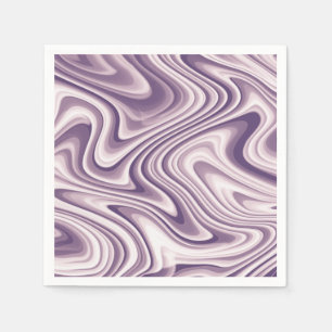 Abstract Purple Liquid Marble Napkin