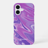 Abstract Purple Liquid Marble Personalised