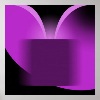 Abstract Purple Luxury with Black AP0004 Poster