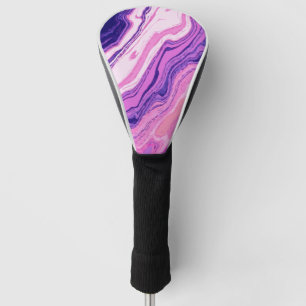 Abstract Purple Marble Design, Elegant Modern Golf Head Cover