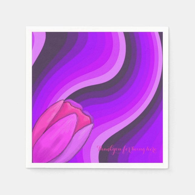 Abstract purple napkin (Front)