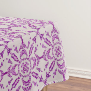 Abstract Purple Orchid Flower Design Pattern Art Tablecloth