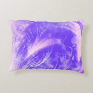 Abstract Purple pink Dandelions and fireflies  Decorative Cushion