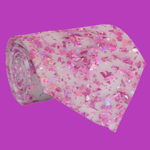 Abstract Purple Pink Glitter Colourful Neck Tie
