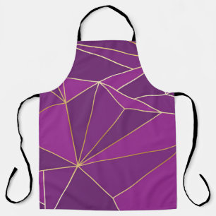Abstract purple polygon artistic geometric with go apron