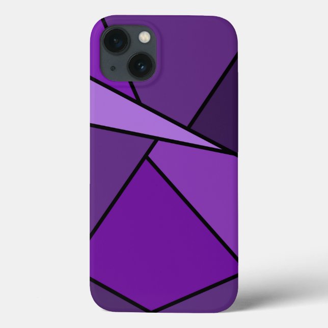 Abstract Purple Polygons Battery Case (Back)