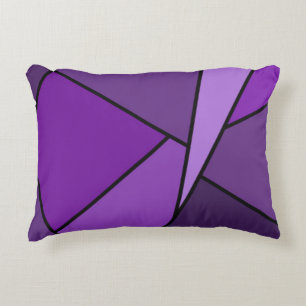 Abstract Purple Polygons Decorative Cushion