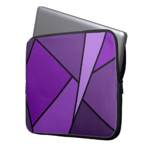 Abstract Purple Polygons Laptop Sleeve