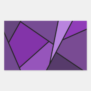Abstract Purple Polygons Rectangular Sticker