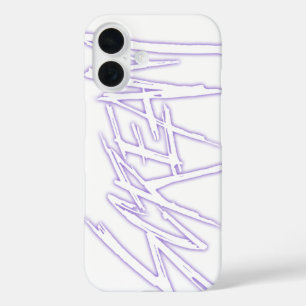 Abstract Purple Scream Lettering Secret Image iPhone 16 Case