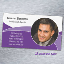 Abstract Purple Security Professional Custom Photo