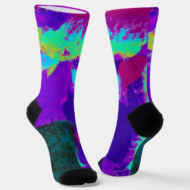 Abstract Purple  Socks (Angled)