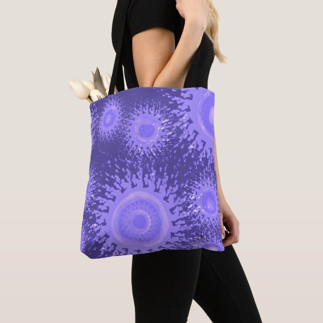 Abstract Purple Splash Tote Bag (Close Up)