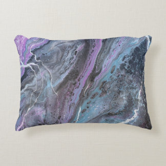 Abstract Purple & Teal Flow Decorative Cushion