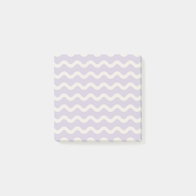 Abstract Purple Wavy Stripe Modern Minimalist  Post-it Notes (Front)