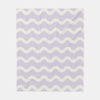 Abstract Purple Wavy Stripe Modern Spring Summer Fleece Blanket