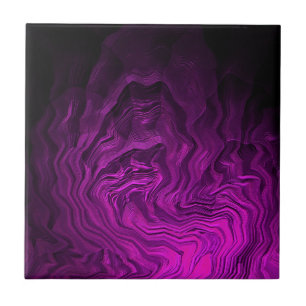 Abstract Purple Wire Art Tile