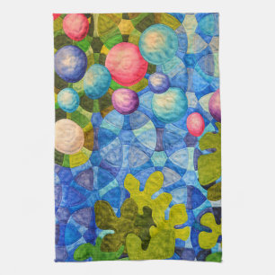 Abstract Quilt Pattern Tea Towel