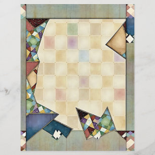 Abstract Quilt Scrapbook Paper