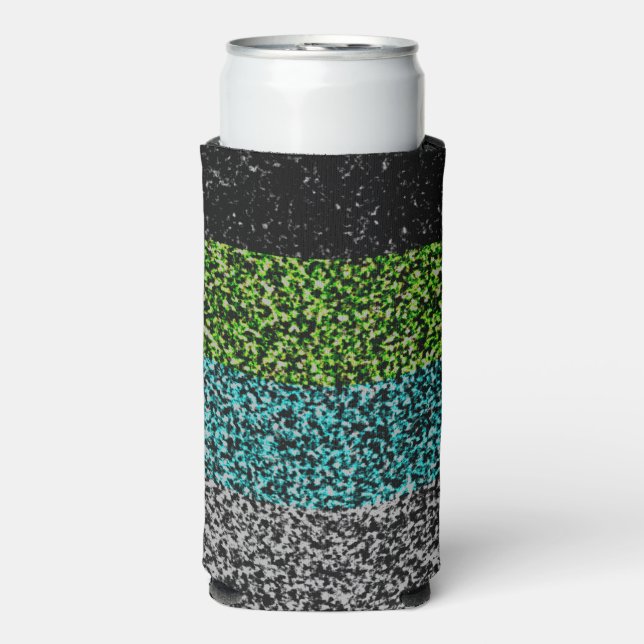 Abstract Quioromantic Pride Flag      Seltzer Can Cooler (Seltzer Front)