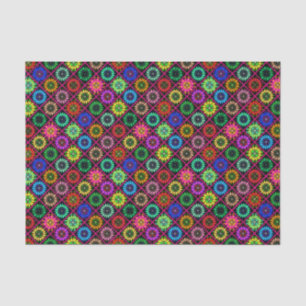 Abstract Radiant Flowers with Surreal Blooms Tissue Paper