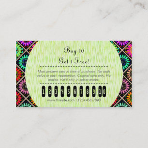 Abstract Radient Flowers Surreal Bloom/ Punch Loyalty Card
