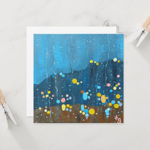 Abstract Rain Painting Invitation