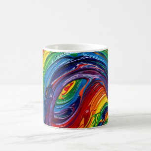 Abstract Rainbow Arc Bridge Paint Coffee Mug