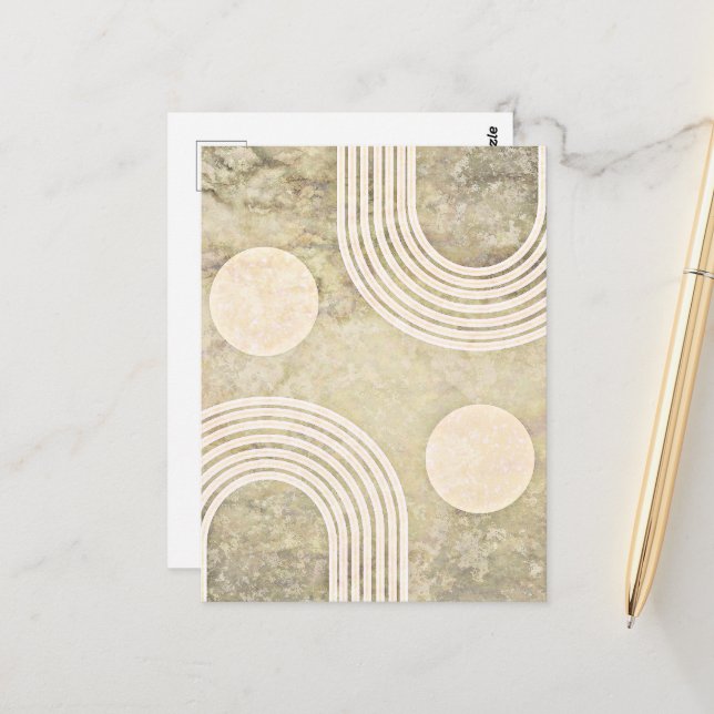 Abstract Rainbow, Bohemian art, Postcard (Front/Back In Situ)