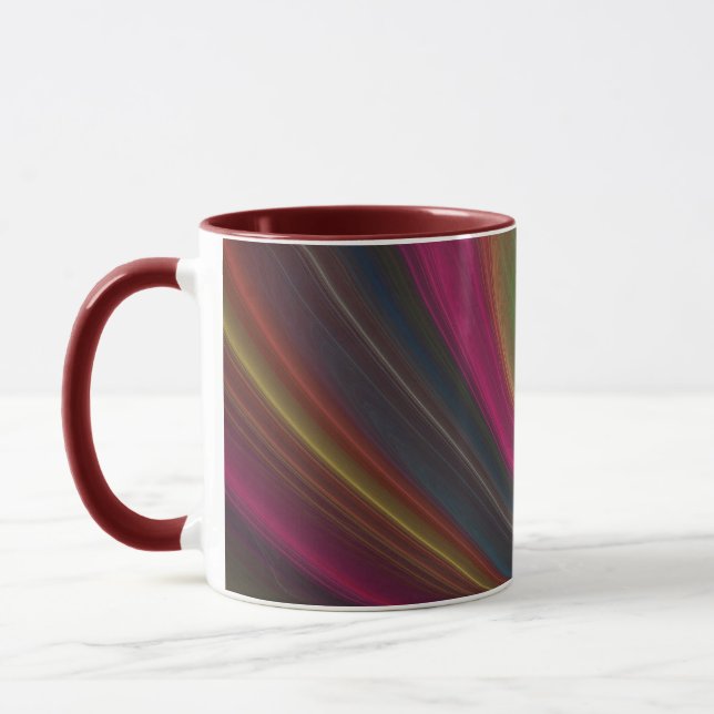 Abstract Rainbow Ceramic Mug (Left)