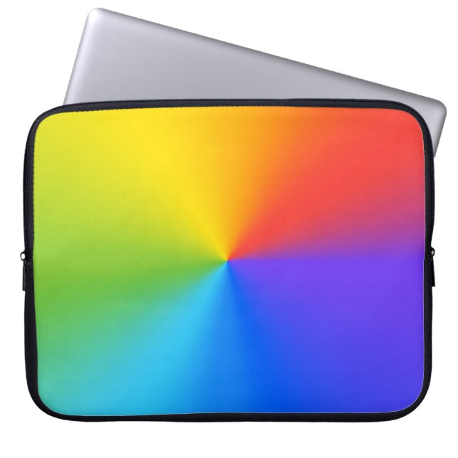 Abstract Rainbow Colour Shade Background Laptop Sleeve (Front)